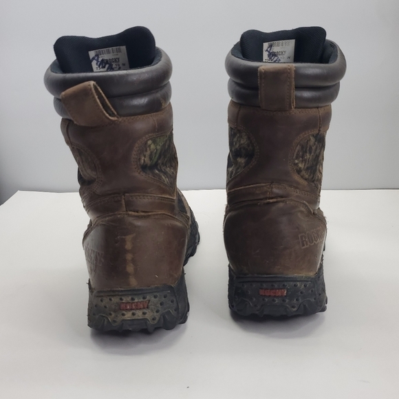 Rocky 7346 Core-Tex 600g Thinsulate Camo Leather Hunting Boots 10W Brown main image 6